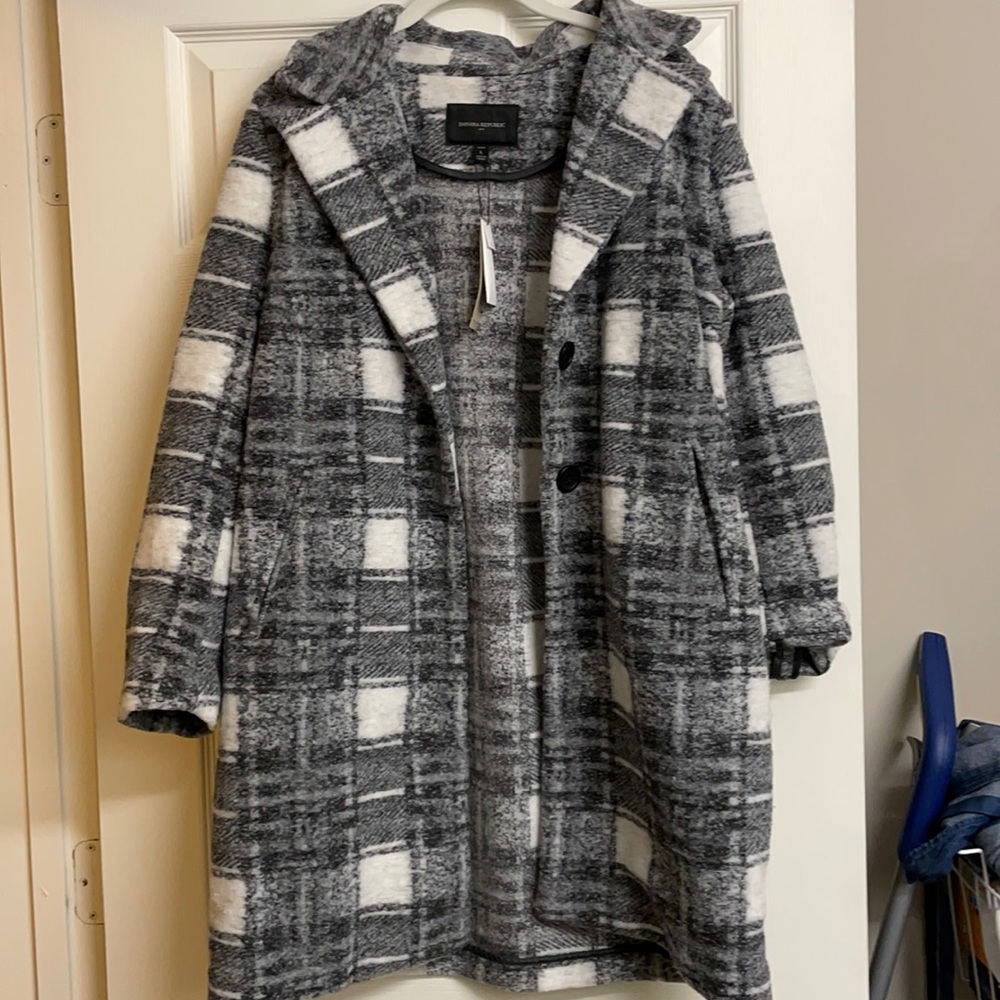 Banana republic plaid coat
